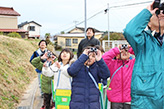 児童による探鳥会